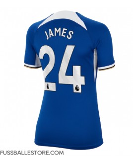 Günstige Chelsea Reece James #24 Heimtrikot Damen 2023-24 Kurzarm